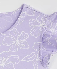 Epic Threads Girls' 5-20 Cotton Hibiscus-Print Flutter-Sleeve Dress, Macy's Exclusive