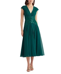 Tadashi Shoji Women's Nerina Embellished Midi Dress