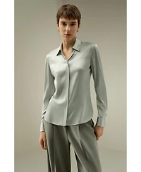 Lilysilk Women's Elegant Silk Slim Fit Shirt