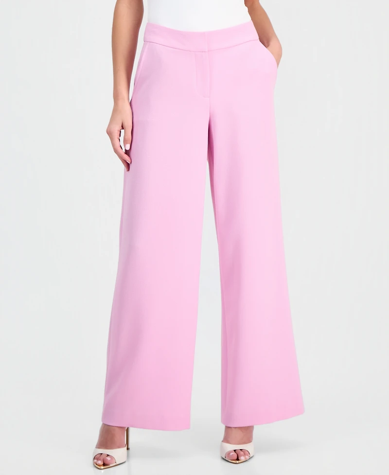 Tahari Asl Women's Mid-Rise Wide Leg Pants