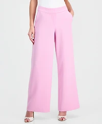 Tahari Asl Women's Mid-Rise Wide Leg Pants