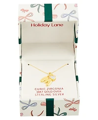 Holiday Lane Letter Initial Charm Necklace in Gold Over Sterling Silver, Macy's Exclusive
