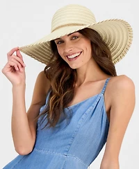 I.n.c. International Concepts Textured Stripe Floppy Hat, Macy's Exclusive