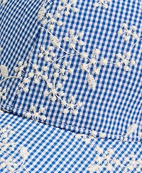 On 34th Floral Embroidered Gingham Baseball Cap, Macy's Exclusive