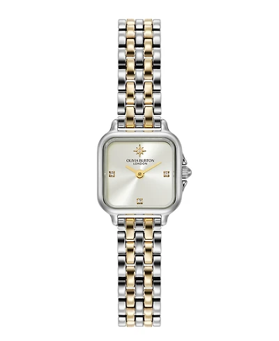 Olivia Burton Women's Mini Grosvenor Two Tone Stainless Steel Bracelet Watch, 20mm
