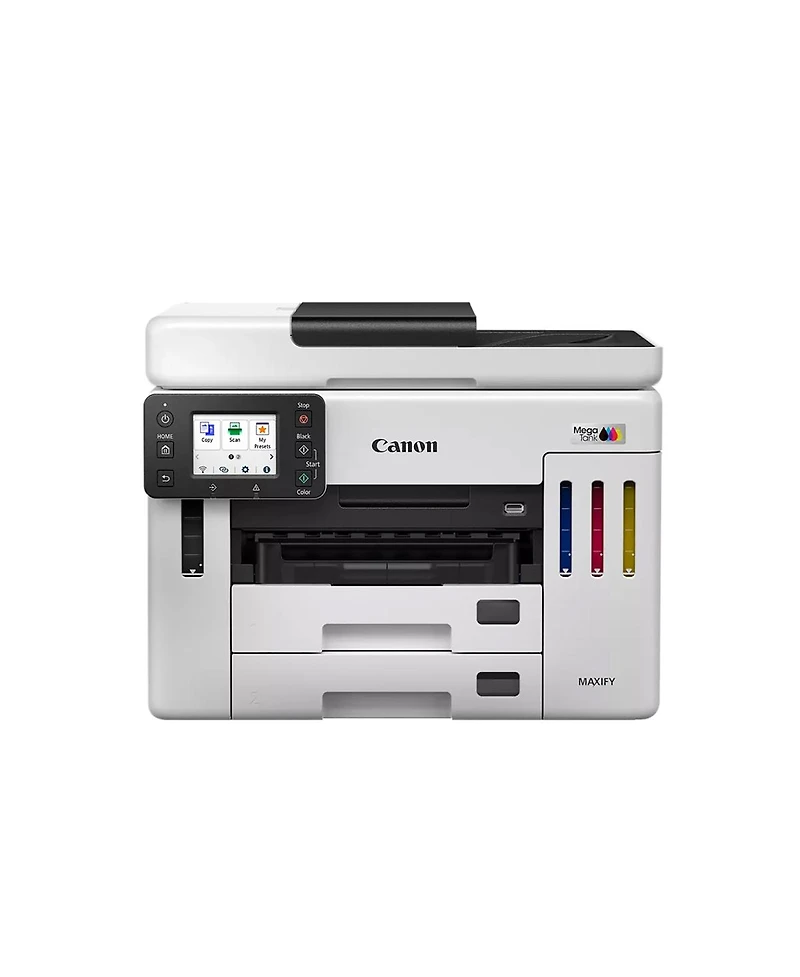 Canon Maxify GX7120 Wireless MegaTank Duplex All-in-One Inkjet Color Printer, Fax, White