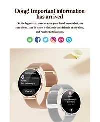 Ruxing smart H06 Women s Amoled Smartwatch Stylish round dial, aluminum frame, fitness tracker for daily wear & sports.