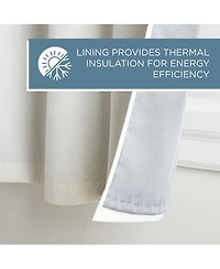 Town & Country Basics Set of 2 Selena Solid Linen Texture Room Darkening