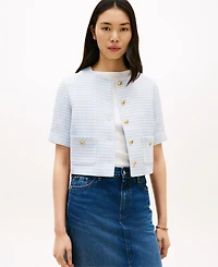 Tommy Hilfiger Women's Crewneck Tweed Lady Jacket