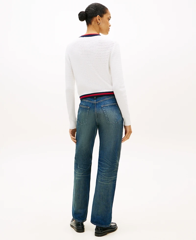 Tommy Hilfiger Women's Crewneck Cardigan Sweater