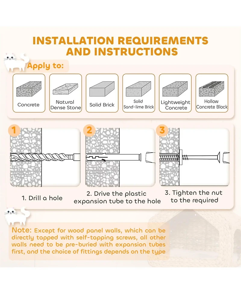 Aostirmotor Wall Mounted Cat House