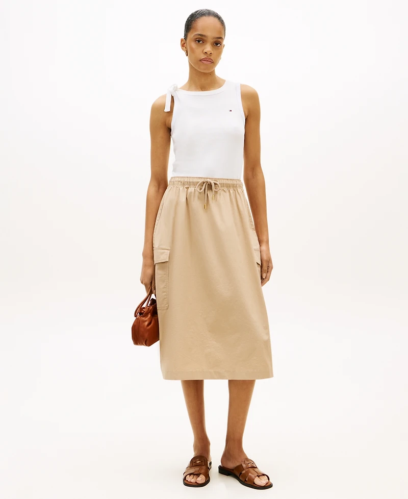 Tommy Hilfiger Women's Swoon Cargo Midi Skirt