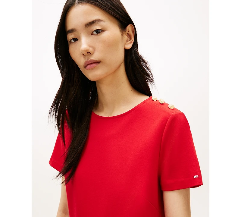 Tommy Hilfiger Women's Pleated Short-Sleeve Dress