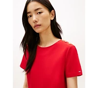 Tommy Hilfiger Women's Pleated Short-Sleeve Dress