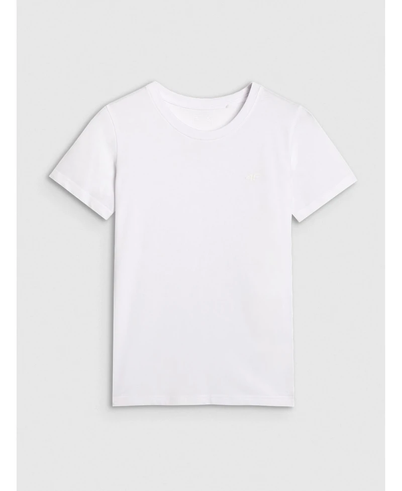 4F Women's regular plain T-shirt - white