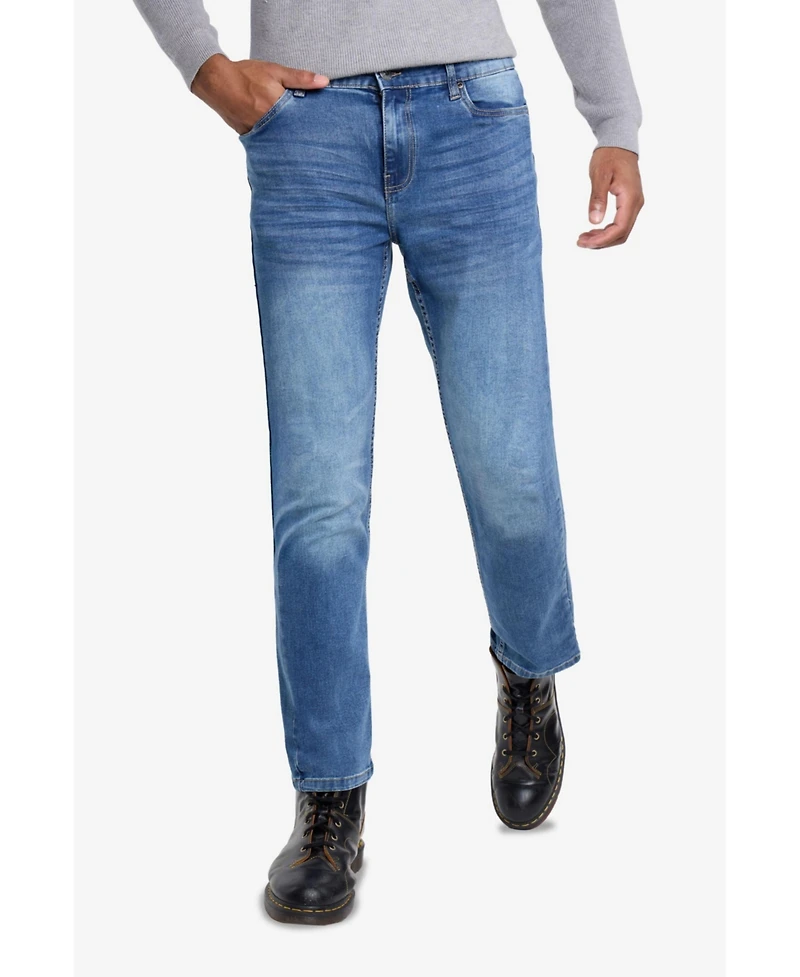 Cultura Men's Pieced Pockets Slim Fit Jeans