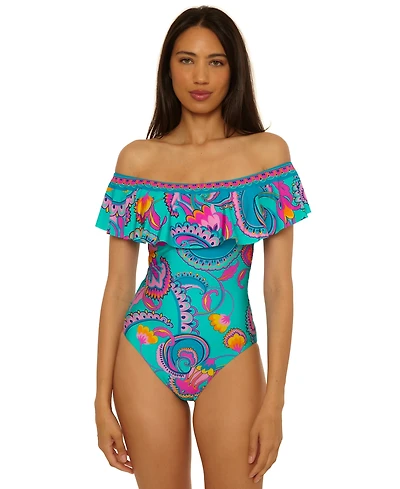Trina Turk Women's Mykonos Ruffle One-Piece Swimsuit