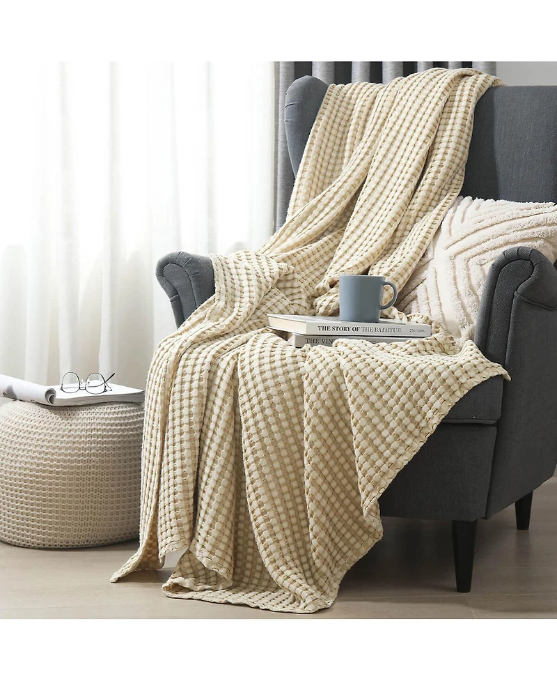 Egyptian Linens Cozy Bamboo Waffle Blanket