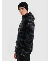 4F Men's regular fleece with hood - multicolour