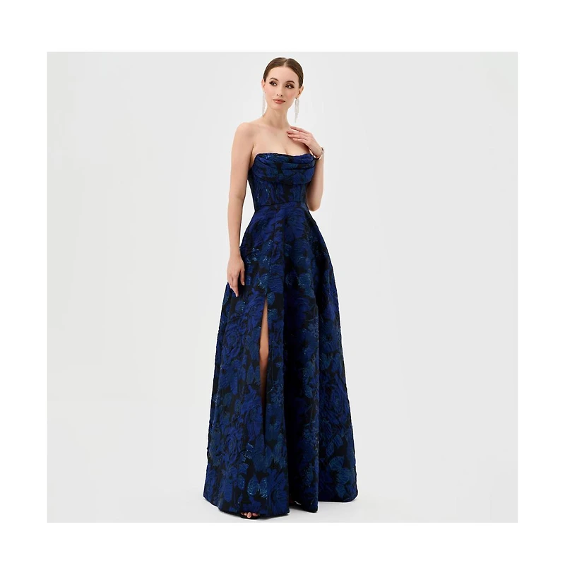 Bariano Women's Zafiya Strapless Ball Gown