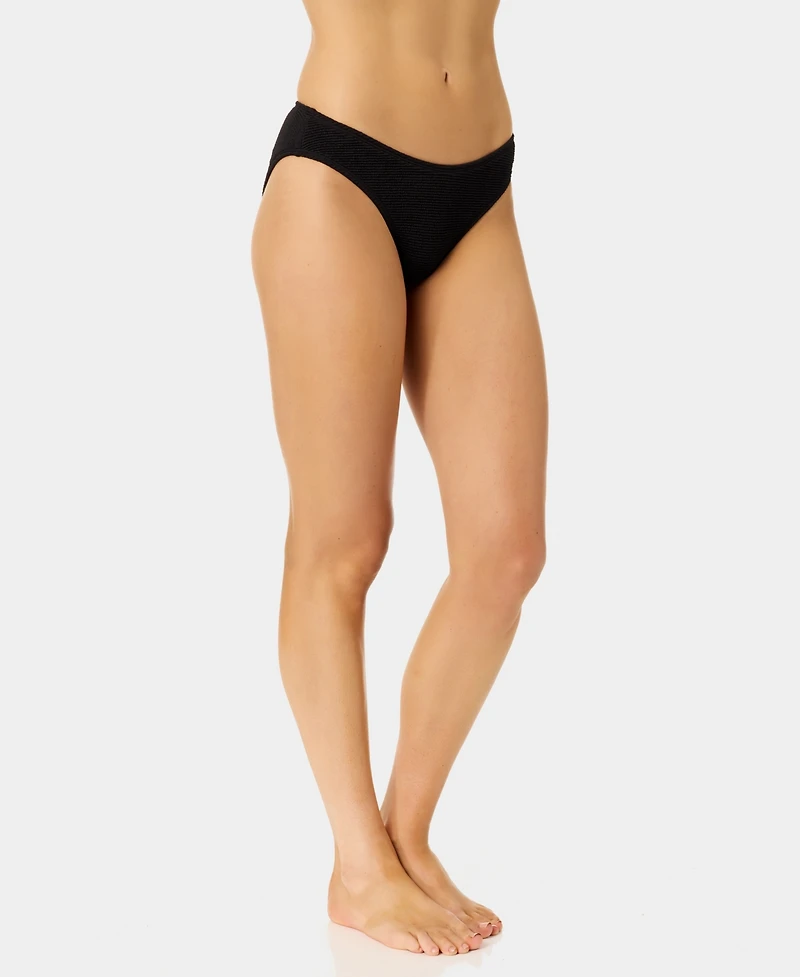 California Waves Women's Solid Low-Rise Swim Bottoms
