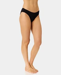 California Waves Women's Solid Low-Rise Swim Bottoms