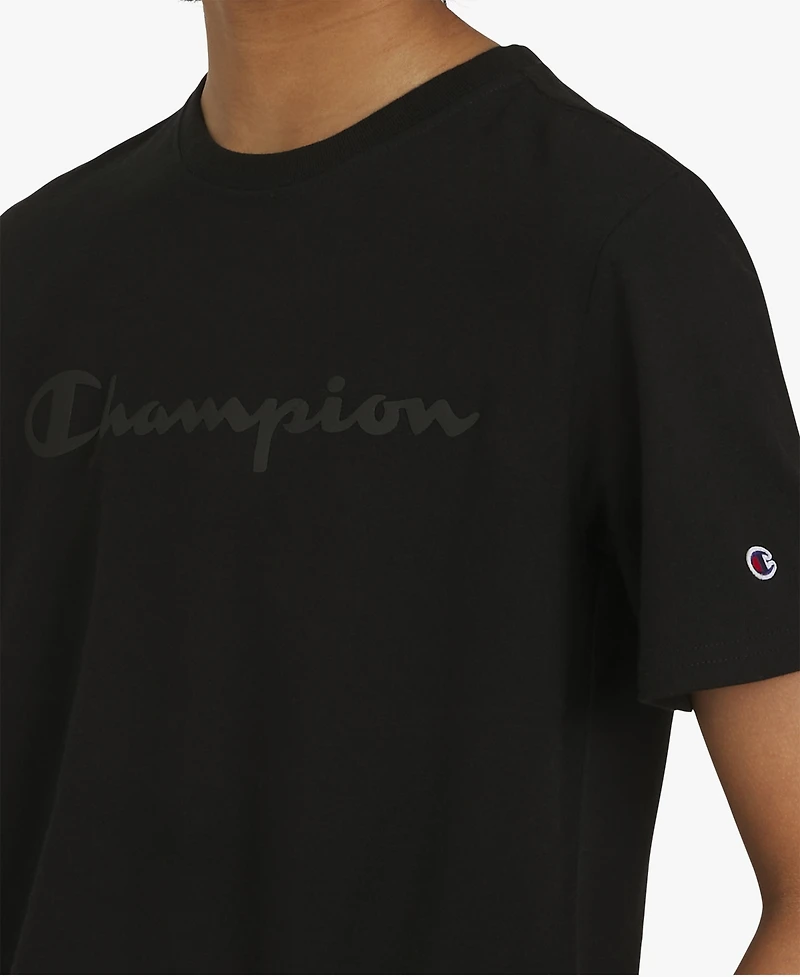 Champion Boys' 8-20 Silicone Logo Crewneck T-Shirt