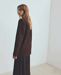 Mango Women's Straight Suede Blazer