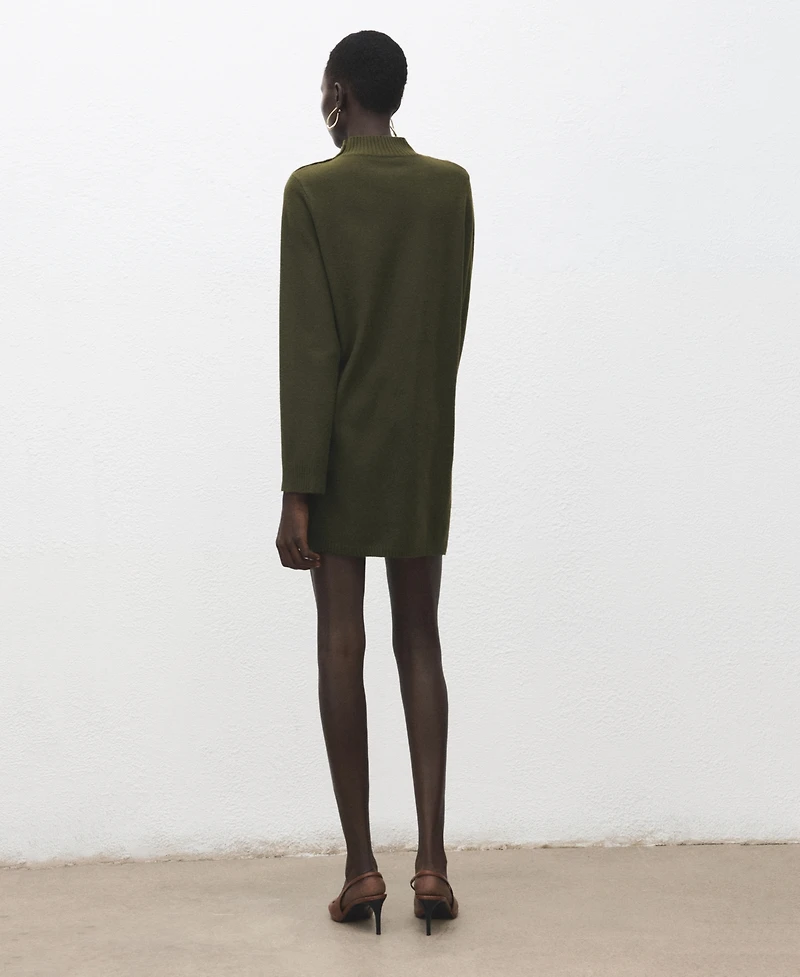 Mango Women's Button Knit Dress