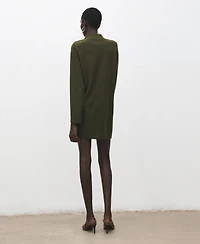 Mango Women's Button Knit Dress
