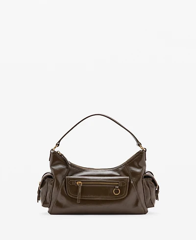 Mango Women's Pockets Shoulder Bag