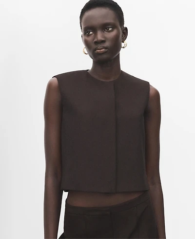 Mango Women's Wool-Blend Crop Top