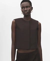 Mango Women's Wool-Blend Crop Top