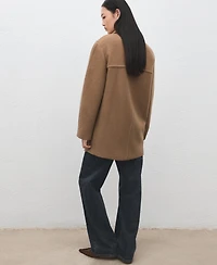 Mango Women's Double-Breasted Manteco Wool Coat