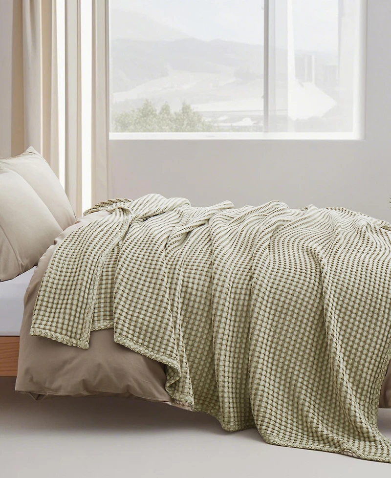 Unikome Waffle Weave Soft Cotton Blanket