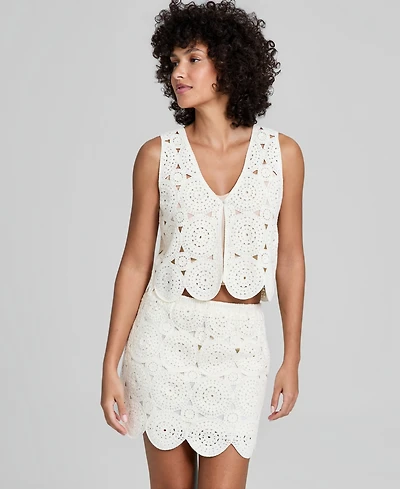 And Now This Women's V-Neck Single-Button Vest, Macy's Exclusive