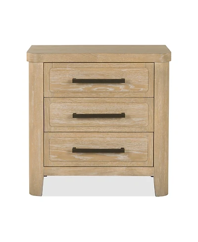 Furniture Marcel 28" Wood 3-Drawer Nightstand