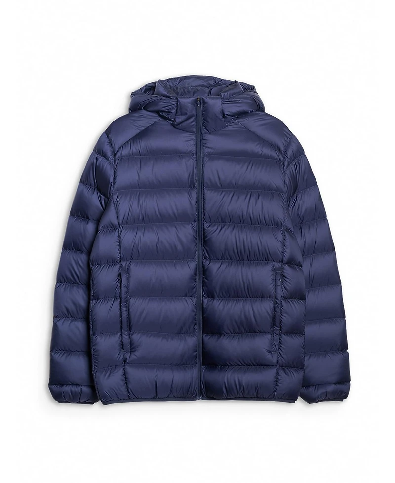4F Men's trekking down jacket with natural filling -navy