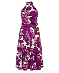 City Chic Plus Halter Print Maxi Dress