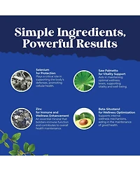 Men's Saw Palmetto, Saw Palmetto Extract with Beta Sitosterol for Men's Health, Better Bladder Control & Restoring Hair, Nature's Craft, 60ct