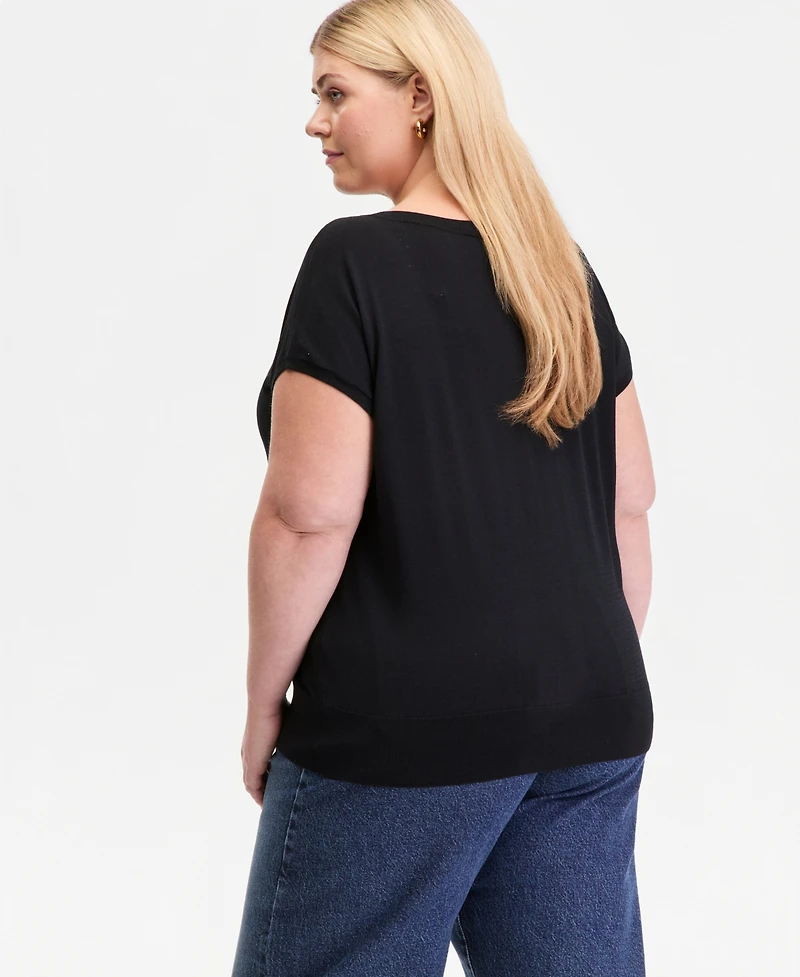 I.n.c. International Concepts Plus Dolman-Sleeve Sweater, Macy's Exclusive