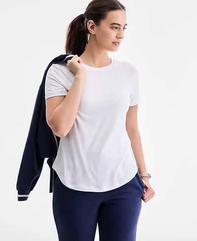 Id Ideology Women's Performance Crewneck T-Shirt, Macy's Exclusive