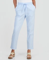 Style & Co Petite Twill-Tape Tapered Pull-On Pants, Macy's Exclusive
