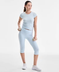 Id Ideology Women's Studio Side-Stripe Cropped Leggings, Macy's Exclusive