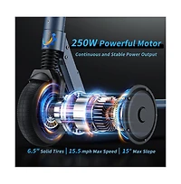 Caroma Electric Scooter for Kids Ages 6-12, 250W Motor & 15 Mph, Max 15Miles, Adjustable Speed