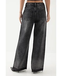 MissPap Women's Diamante Embellished Straight Leg Jeans