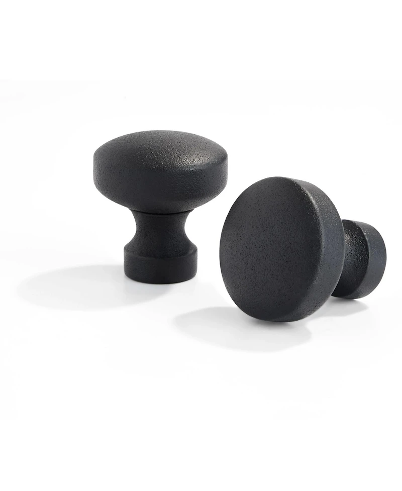 Town & Country Modern Rounded Cap Adjustable Curtain Rod and Finial Set