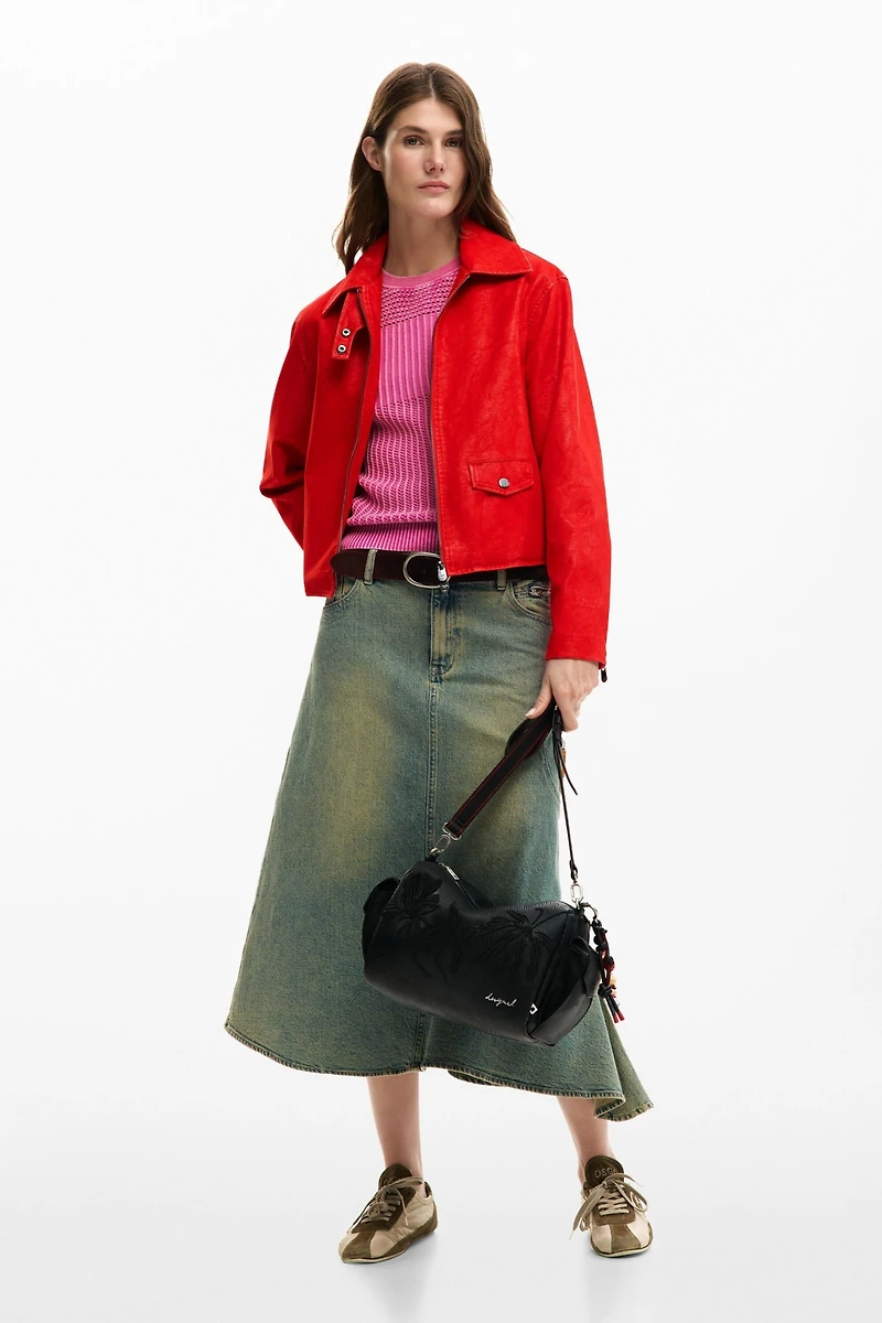 Desigual Women's Medium Bag embroidered charms