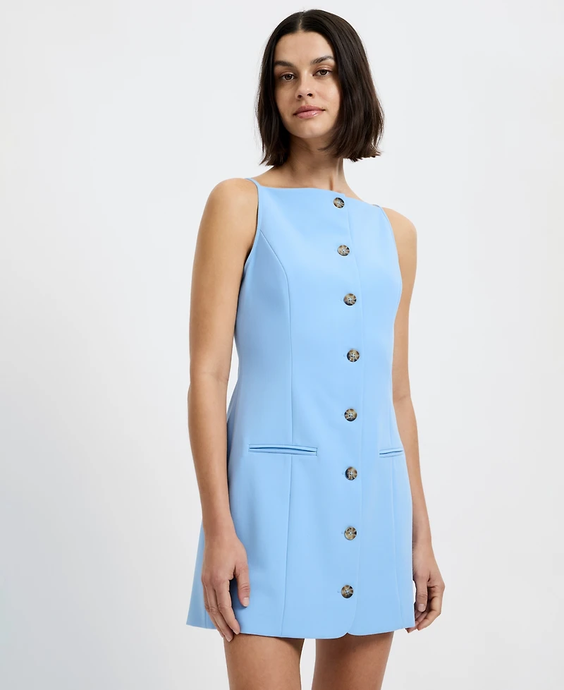 French Connection Women's Sleeveless Button-Down Mini Dress