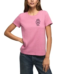 Lucky Brand Women's Hamsa Eye Crewneck Top